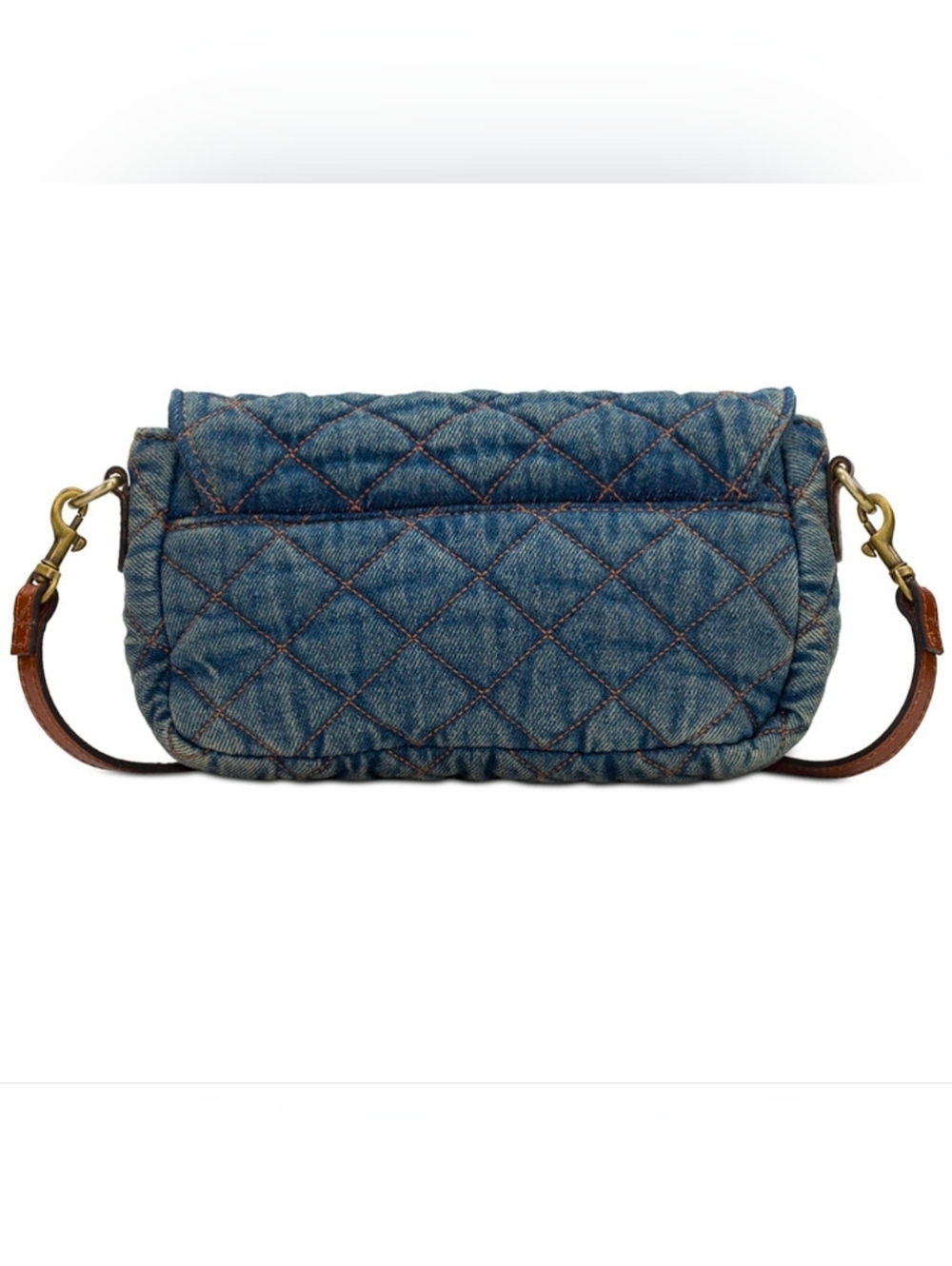 Patricia Nash Quilted Denim Crossbody Bag with Floral Turn-Lock - Picture 7 of 14